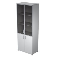 Avance 6Ш.005.4 (Серый арктик) Шкаф для документов высокий со стеклом