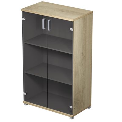 Avance 6Ш.017.3 (Нордвуд) Шкаф для документов средний со стеклом