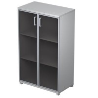 Avance 6Ш.017.4 (Серый арктик) Шкаф для документов средний со стеклом