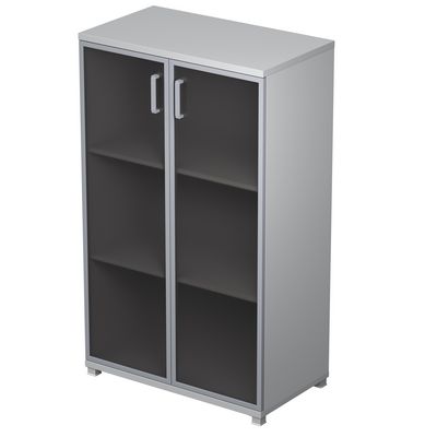 Avance 6Ш.017.4 (Серый арктик) Шкаф для документов средний со стеклом