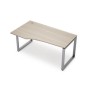 Avance 6М-О.620 (Шамони светлый/алюминий матовый) Стол криволинейный, левый