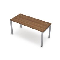 Avance 6М.664 (Шамони темный/алюминий матовый) Стол прямолинейный