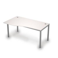 Avance 6М.020 (Белый/алюминий матовый) Стол криволинейн.левый
