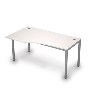 Avance 6М.020 (Белый/алюминий матовый) Стол криволинейн.левый