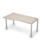 Avance 6М.020 (Шамони светлый/алюминий матовый) Стол криволинейн.левый