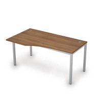 Avance 6М.020 (Шамони темный/алюминий матовый) Стол криволинейн.левый