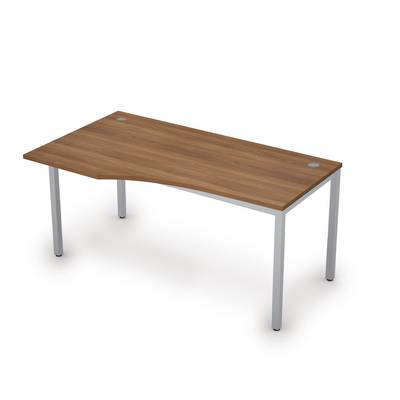 Avance 6М.020 (Шамони темный/алюминий матовый) Стол криволинейн.левый