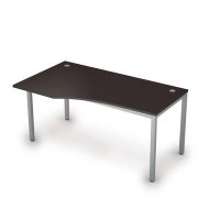 Avance 6М.020 (Венге/алюминий матовый) Стол криволинейн.левый