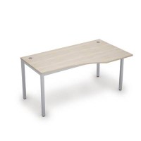 Avance 6М.021 (Шамони светлый/алюминий матовый) Стол криволинейн.правый