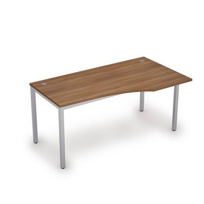 Avance 6М.021 (Шамони темный/алюминий матовый) Стол криволинейн.правый