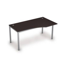 Avance 6М.021 (Венге/алюминий матовый) Стол криволинейн.правый