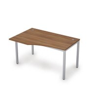 Avance 6М.022 (Шамони темный/алюминий матовый) Стол криволинейн.левый