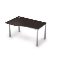 Avance 6М.022 (Венге/алюминий матовый) Стол криволинейн.левый