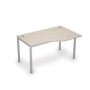 Avance 6М.023 (Шамони светлый/алюминий матовый) Стол криволинейн.правый