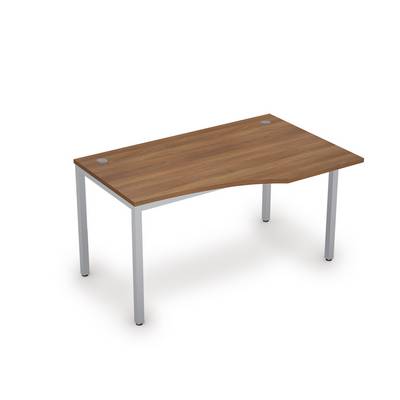 Avance 6М.023 (Шамони темный/алюминий матовый) Стол криволинейн.правый