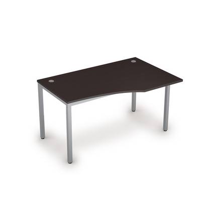 Avance 6М.023 (Венге/алюминий матовый) Стол криволинейн.правый
