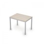 Avance 6М.069 (Шамони светлый/алюминий матовый) Стол рабочий