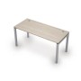 Avance 6М.504 (Шамони светлый/алюминий матовый) Стол рабочий