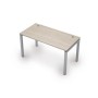 Avance 6М.509 (Шамони светлый/алюминий матовый) Стол рабочий