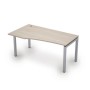 Avance 6М.520 (Шамони светлый/алюминий матовый) Стол криволинейный левый