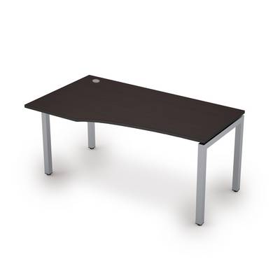 Avance 6М.520 (Венге/алюминий матовый) Стол криволинейный левый