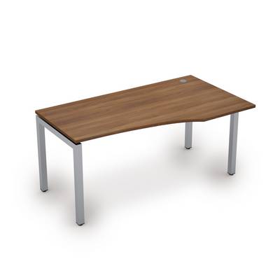 Avance 6М.521 (Шамони темный/алюминий матовый) Стол криволинейный правый