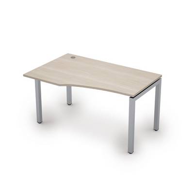 Avance 6М.522 (Шамони светлый/алюминий матовый) Стол криволинейный левый