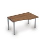 Avance 6М.523 (Шамони темный/алюминий матовый) Стол криволинейный правый