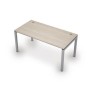 Avance 6М.584 (Шамони светлый/алюминий матовый) Стол рабочий
