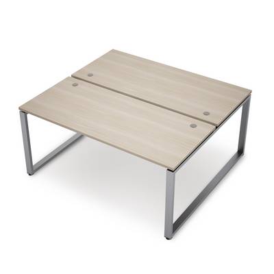 Avance 6МБ-О.6267 (Шамони светлый/алюминий матовый) Бенч-система на 2 рабочих места