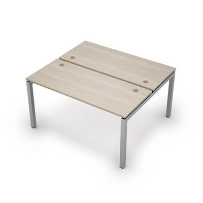 Avance 6МБ.5269 (Шамони светлый/алюминий матовый) Бенч-система на 2 рабочих места