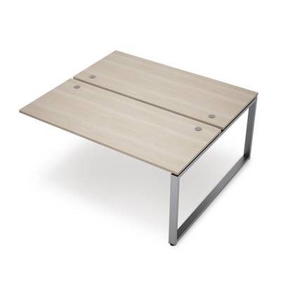 Avance 6МБК-О.6269 (Шамони светлый/алюминий матовый) Бенч-система на 2 рабочих места, конечный модуль