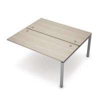 Avance 6МБК.6264 (Шамони светлый/алюминий матовый) Бенч-система на 2 рабочих места, конечный модуль