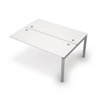 Avance 6МБК.5264 (Белый/алюминий матовый) Бенч-система на 2 рабочих места, конечный модуль