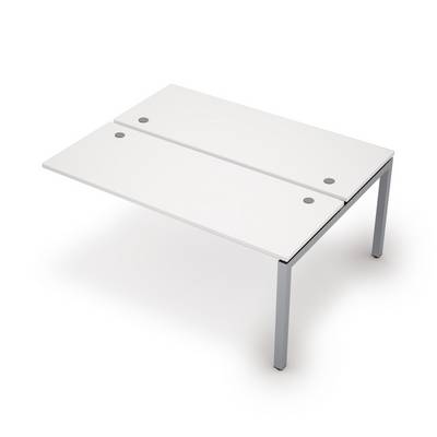 Avance 6МБК.5264 (Белый/алюминий матовый) Бенч-система на 2 рабочих места, конечный модуль