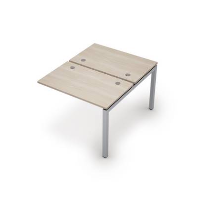 Avance 6МБК.5267 (Шамони светлый/алюминий матовый) Бенч-система на 2 рабочих места, конечный модуль