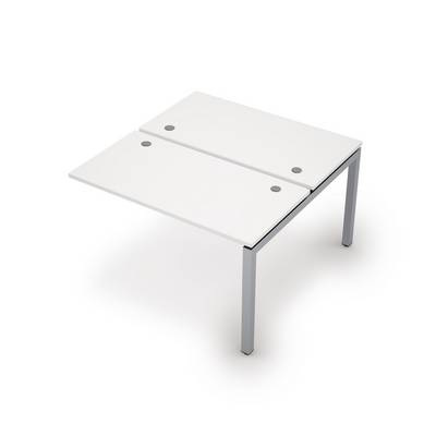 Avance 6МБК.5268 (Белый/алюминий матовый) Бенч-система на 2 рабочих места, конечный модуль