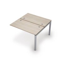 Avance 6МБК.5268 (Шамони светлый/алюминий матовый) Бенч-система на 2 рабочих места, конечный модуль