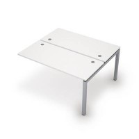 Avance 6МБК.5269 (Белый/алюминий матовый) Бенч-система на 2 рабочих места, конечный модуль