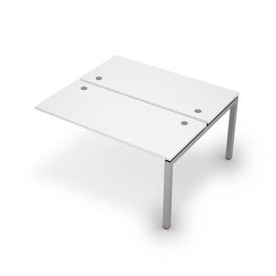 Avance 6МБК.5269 (Белый/алюминий матовый) Бенч-система на 2 рабочих места, конечный модуль