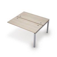 Avance 6МБК.5269 (Шамони светлый/алюминий матовый) Бенч-система на 2 рабочих места, конечный модуль