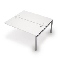 Avance 6МБК.5274 (Белый/алюминий матовый) Бенч-система на 2 рабочих места, конечный модуль