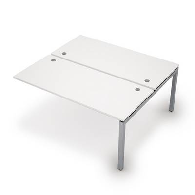 Avance 6МБК.5274 (Белый/алюминий матовый) Бенч-система на 2 рабочих места, конечный модуль