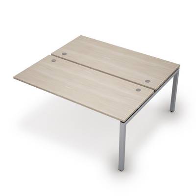 Avance 6МБК.5274 (Шамони светлый/алюминий матовый) Бенч-система на 2 рабочих места, конечный модуль