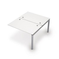 Avance 6МБК.5278 (Белый/алюминий матовый) Бенч-система на 2 рабочих места, конечный модуль