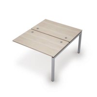 Avance 6МБК.5278 (Шамони светлый/алюминий матовый) Бенч-система на 2 рабочих места, конечный модуль