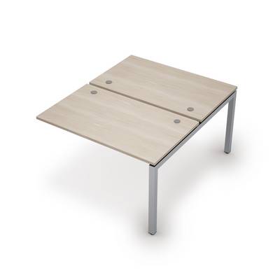 Avance 6МБК.5278 (Шамони светлый/алюминий матовый) Бенч-система на 2 рабочих места, конечный модуль