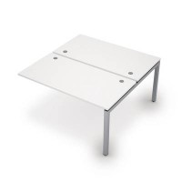 Avance 6МБК.5279 (Белый/алюминий матовый) Бенч-система на 2 рабочих места, конечный модуль