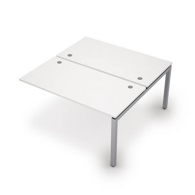 Avance 6МБК.5279 (Белый/алюминий матовый) Бенч-система на 2 рабочих места, конечный модуль