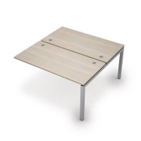 Avance 6МБК.5279 (Шамони светлый/алюминий матовый) Бенч-система на 2 рабочих места, конечный модуль